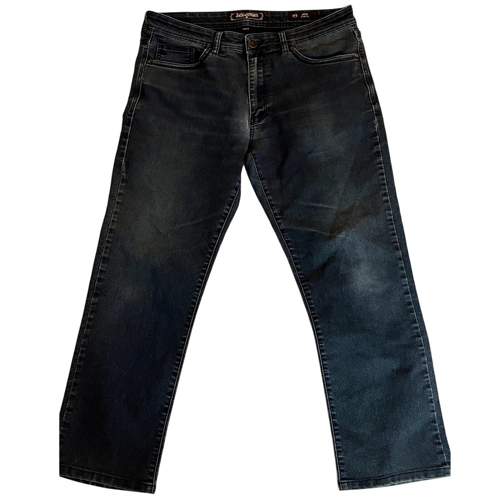 Jack of‎ spades no 1 denim jeans "Jack" straight leg JF13P160D mens 34 X 36 dark